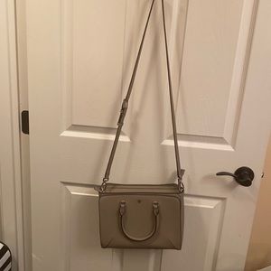 Tory Burch grey crossbody purse